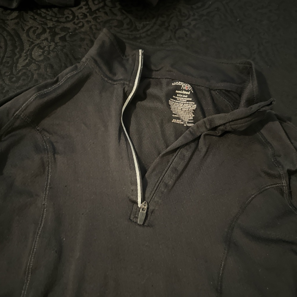 Black Quarter-Zip shirt
